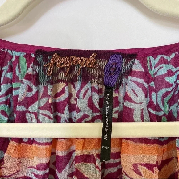 NWT Free People Back to Barcelona Kaftan Duster Kimono Maxi Dress Boho Printed - Picture 15 of 17